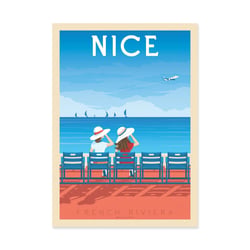 Affiche 30x40 cm - Nice - Olahoop Travel Posters