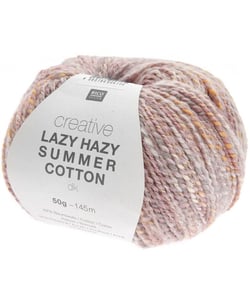 Pelote de coton à tricoter Creative LAZY HAZY SUMMER COTTON - Rico Design 17 Vieux rose