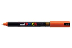 Lot de 12 marqueurs peinture pointe extra-fine 0,7 mm - POSCA - Orange Foncé - PC1MR