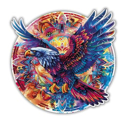 Aigle de la Liberté - Puzzle en bois - Boite en carton