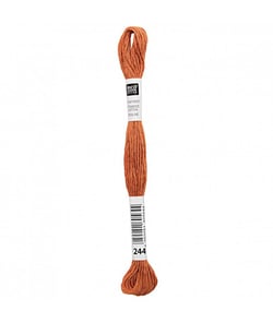 Fil à broder mouliné Uni - Rico Design 244 Marron