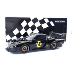 Voiture miniature de collection - MINICHAMPS - PORSCHE 935/19 - Échelle 1/18 - Finition noir et doré - Pour collectionneurs 14+