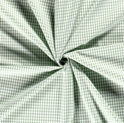Tissu Rayures Petits carreaux 5 mm Vert pâle