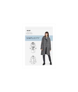Patron Simplicity 9187 - Veste et Manteau ample, col large et ceinture du 32 au 54 taille n°TTP-TTG