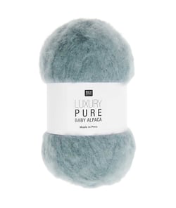 Pelote exceptionnelle LUXURY PURE BABY ALPACA - Rico Design - Le fil 100 % alpaga bébé pour un tricot haut de gamme 08 Bleu Fumé