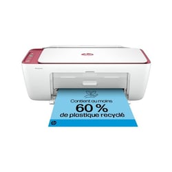 Imprimante multifonction HP DeskJet 2823e Blanc et rose Eligible à Instant Ink