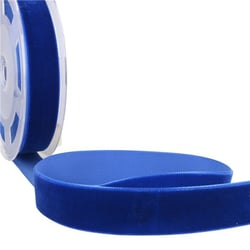 Bobine 10m Velours haute densité bleu roi