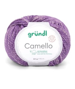 Pelote de Laine Mérinos et Chameau CAMELLO de Gründl – Fil Naturel Doux et Thermorégulateur 02 Violet