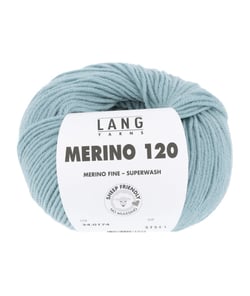 Pelote de laine à tricoter MERINO 120 - Lang Yarns Bleu (174)