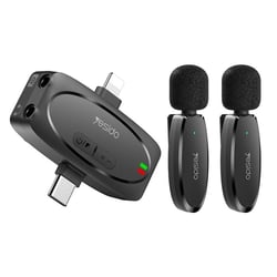 Microphone Sans Fil Lavalier Double Réduction De Bruit Pour Enregistrement Clair YONIS