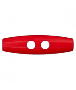 Carte de 2 boutons Tonneaux Rouge 30mm - Union Knopf Rouge