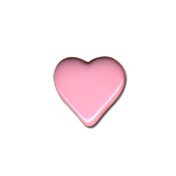 Lot de 3 boutons à queue coeur 15mm Rose Layette
