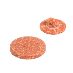 Bouton rond à queue écorces de riz orange rouille
