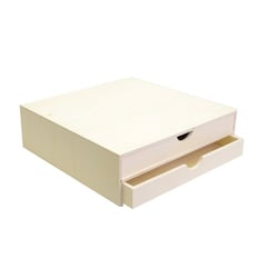 Armoire 2 tiroirs 34,5x34x10 cm bois - Artemio