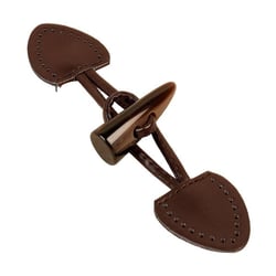Brandebourg simili prétroué 3,5x17cm marron