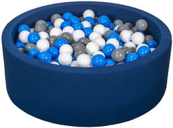 Piscine à balles Aire de jeu + 450 balles bleu marine blanc,bleu,gris - Velinda