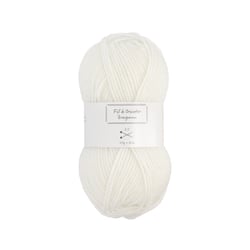 Pelote de fil à tricoter - Blanche - Fil de 85m - compatible avec aiguille 3,5mm