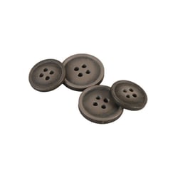 Bouton bio résine 4 trous marron