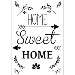 Transfert thermocollant noir & blanc A4 - Home Sweet Home