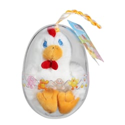 Peluche - Oeuf p'tit poulailler poule en peluche - 12 cm