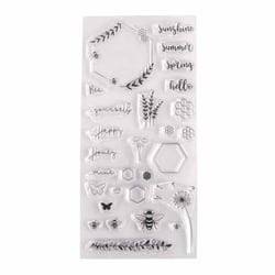 Tampons transparents 21 x 10 cm - l'été des abeilles