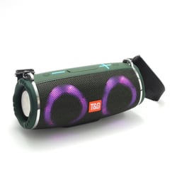 Enceinte Bluetooth Etanche Avec Lumière RGB Autonomie 10h Son Stéréo 360° Support FM Vert YONIS