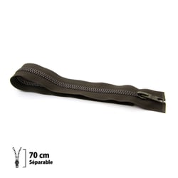 Fermeture éclair Z39 - Laiton 9 mm - Séparable 70 cm