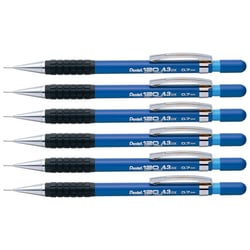 Porte-mines PENTEL - Hi-Graph - Corps bleu - Pointe 0,7 mm - Lot de 6