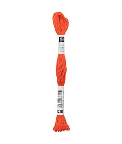 Fil à broder mouliné Uni - Rico Design 028 Orange