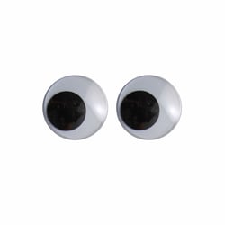 Yeux mobiles Vaessen Creative - Plastique - Noir et blanc - 10 mm - Lot de 1000 pièces