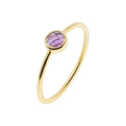 Bague Gemia en pierre Améthyste plaqué or taille 54 - Sloya