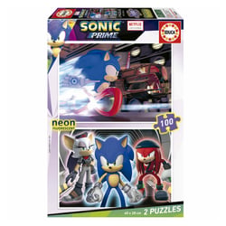 Puzzle 2x100 Sonic Prime Neon - Educa Borras