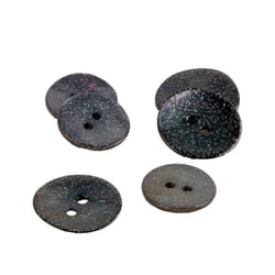 Lot de 3 boutons nacre paillettes gris anthracite