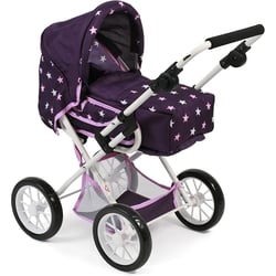 Poussette combinée Leni Étoiles Violet pour poupée