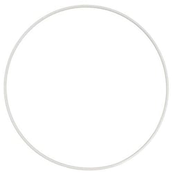 Cercle nu en métal, d 18 cm, ép. 3 mm, blanc, 1 pièce