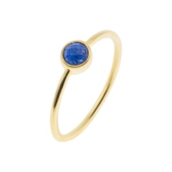 Bague Gemia en pierre Lapis-lazuli plaqué or taille 60 - Sloya