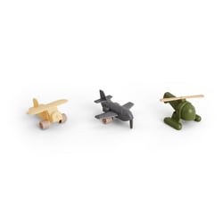 3 avions en bioplastique 7 cm - Viking Toys