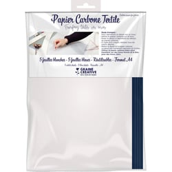 PAPIER CARBONE POUR TEXTILE (5 BLANCHES - 5 BLEUES)