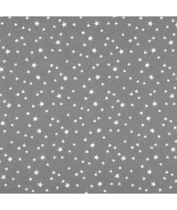 Tissu coton étoilé de 150 cm de largeur étoilé gris foncé vendu par 50 cm