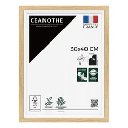 Cadre photo Actual bois blanc 30x40 cm