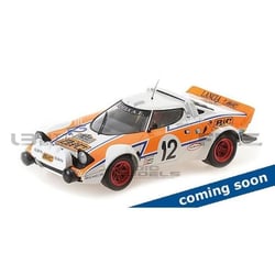 Voiture Miniature de Collection - MINICHAMPS - LANCIA Stratos - 1/18 - Acropolis Rallye 1979 - Orange/White