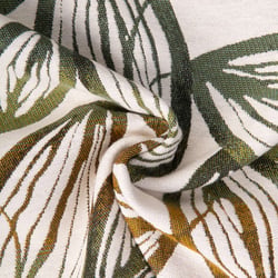 Tissu Jacquard d'ameublement Romi cabosse Multicolore sur fond Blanc cassé