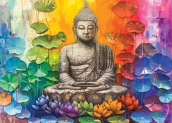 Puzzle 1000 pièces - Bouddha Coloré - Eurographics
