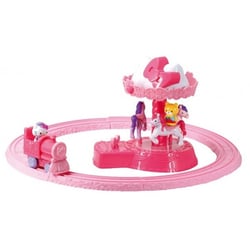 Circuit de train et carrousel hello kitty - fete forraine - blue box