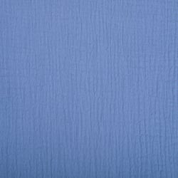 Tissu Double gaze de coton uni Bleu gris