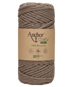 Corde de Coton Recyclé Macramé Anchor Crafty Fine - 250gr - Anchor 107 Marron (Canelle)
