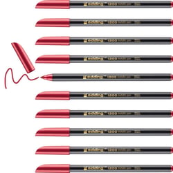 Lot de 10 feutres de coloriage permanents pointe ronde 1-3 mm - EDDING - Rouge Métallisé