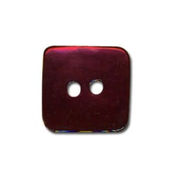 Bouton carré en Nacre couleur Bordeaux