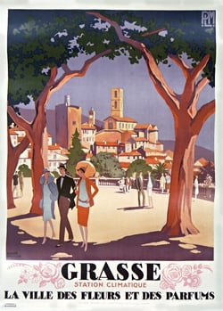 Puzzle 500 pièces - Roger Broders - Grasse, la Ville des Fleurs et des Pafums, 1927 - Grafika