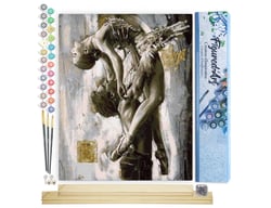 Peinture par Numéro Figured'Art - Danse Classique en couple - Kit de Loisir Créatif DIY Numéro d'Art Complet - 40x50cm toile roulée + châssis en bois à monter